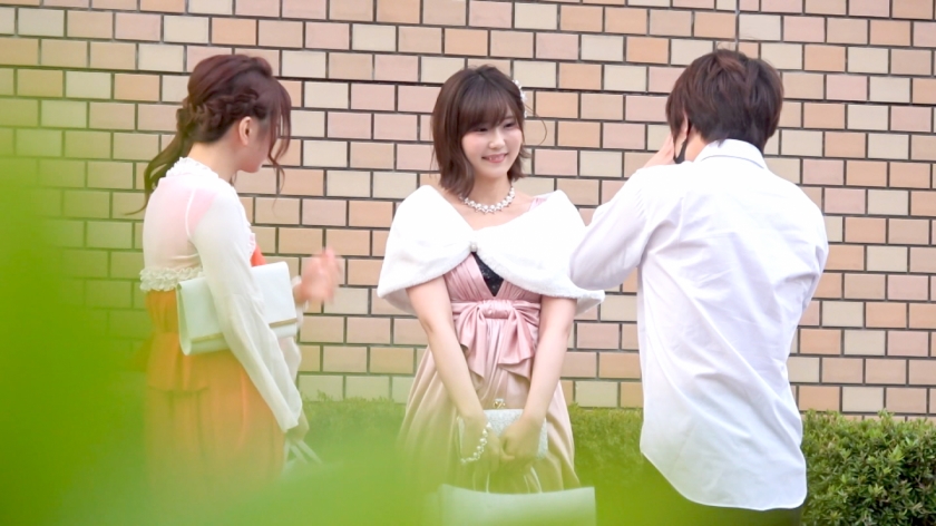 保健の先生りな！結婚式帰りのドレス姿で絶頂ナマ中出し！